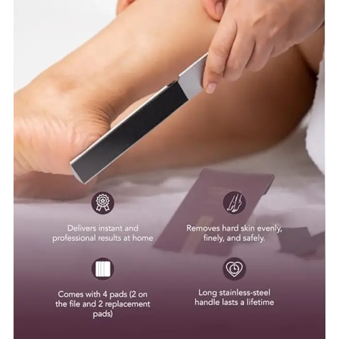 Professional Foot File + 2 Replacement Pads Ayak Bakım Aksesuarı