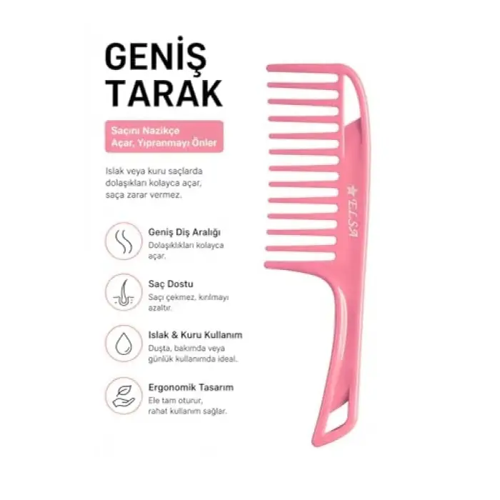 Professional Geniş Yüzeyli Tarak