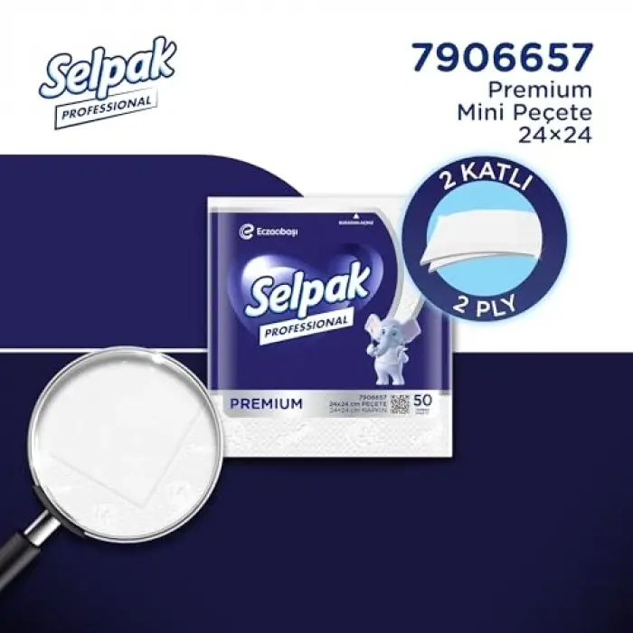 Professional Peçete Mini, 50 Yaprak, 24lü