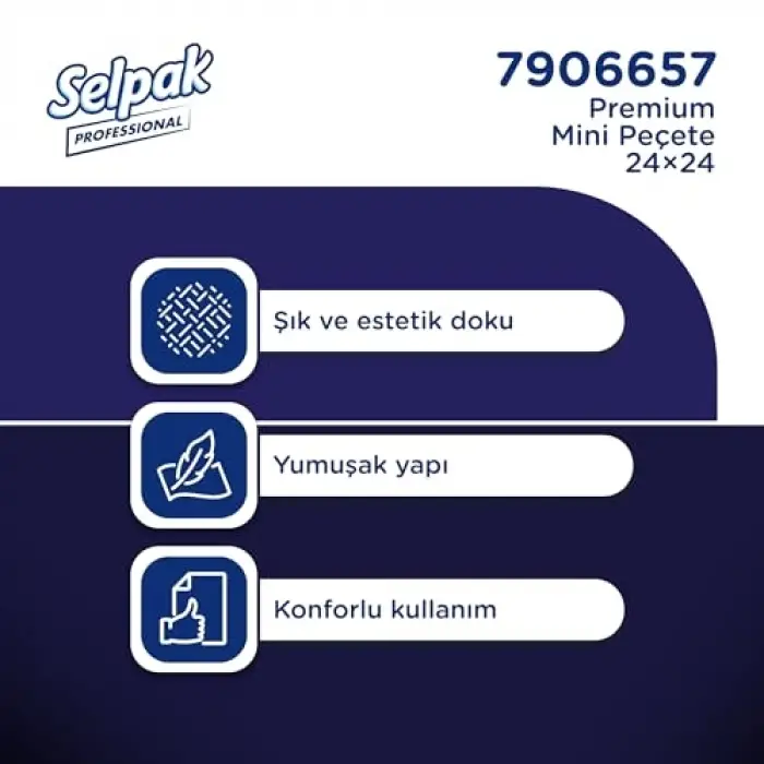 Professional Peçete Mini, 50 Yaprak, 24lü