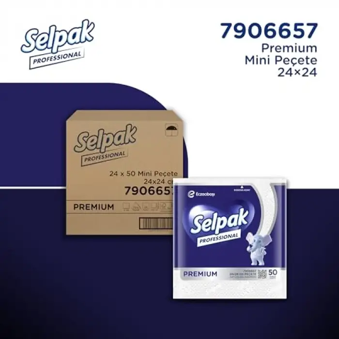 Professional Peçete Mini, 50 Yaprak, 24lü