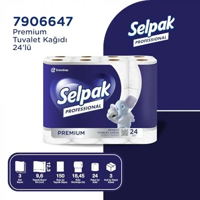 Professional Premium Tuvalet Kağıdı, 24 Rulo