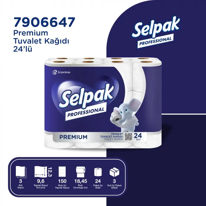 Professional Premium Tuvalet Kağıdı, 24 Rulo