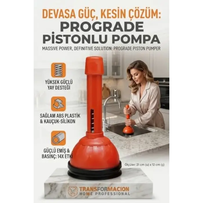 ProGrade Pistonlu 14X Lavabo Gider Açıcı Pompa 716627