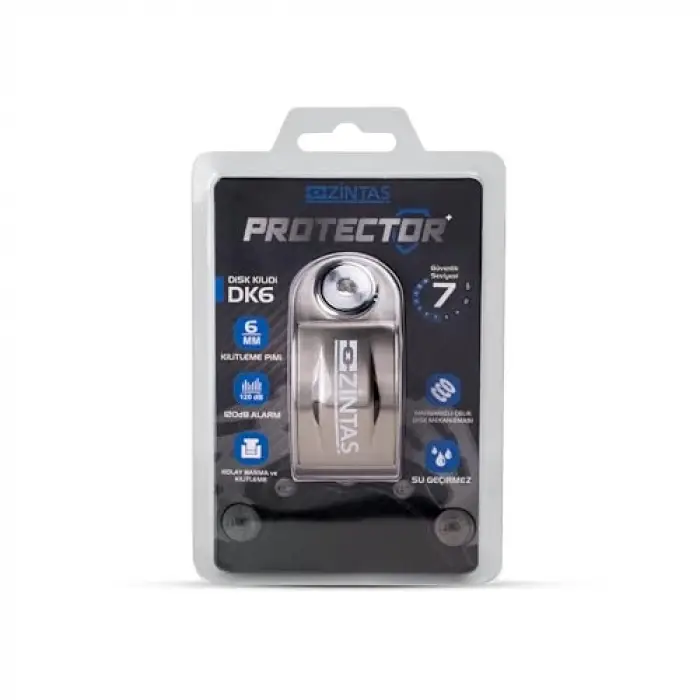 Protector Disk Kilidi 6 mm 120 dB Gümüş