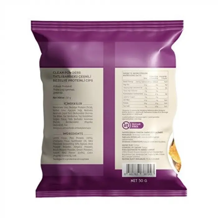 Protein Chips 50 g Tatlı Barbekü 4 Adet