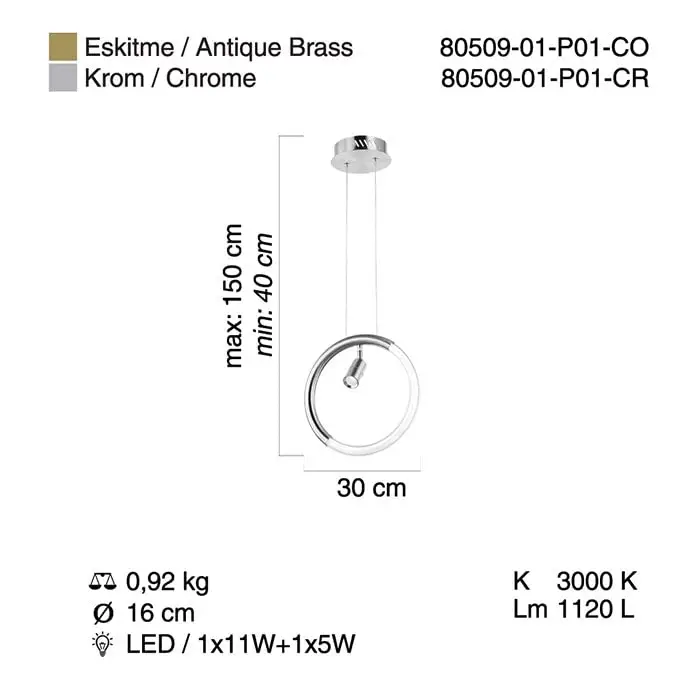 Proves Ledli Eskitme Sarkıt, 12w+5w 3000k