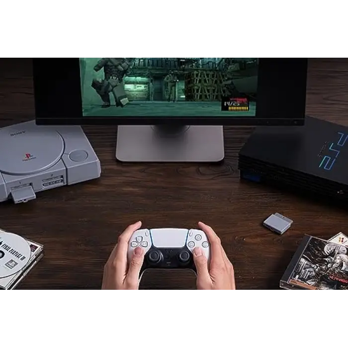 PS1; PS2 ve Windows için retro alıcı, Xbox Series Controller, Xbox One Bluetooth Controller, Switch Pro ve PS5/PS4 Controller ile uyumlu