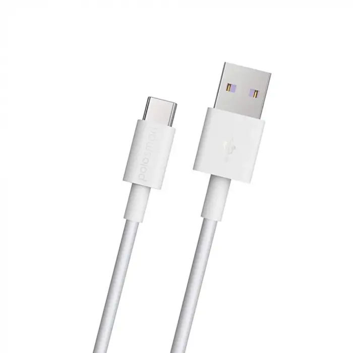 PSM30 1 Metre Süper Hızlı Type-C (Android ve Diğer) Şarj Kablosu Beyaz