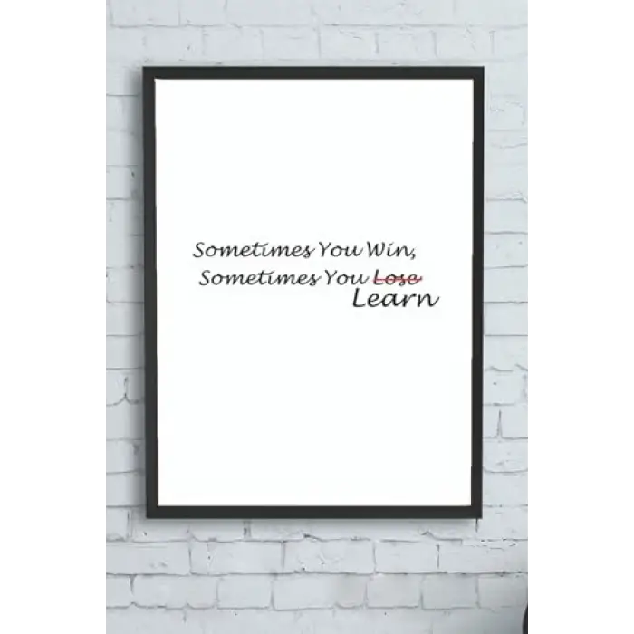 (pster12475) Win - Learn Girişimcilik Çerçeveli Tablo (50x70cm)