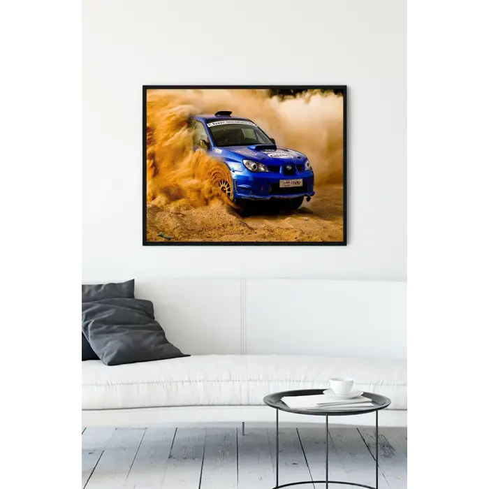 (pster13063) Rally Araba Çerçeveli Tablo (40x50cm)