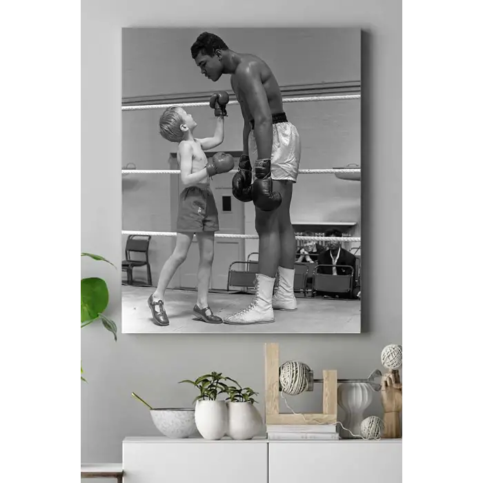 (pster17455) Muhammed Ali Dövüş Kanvas Tablo 50 x 70