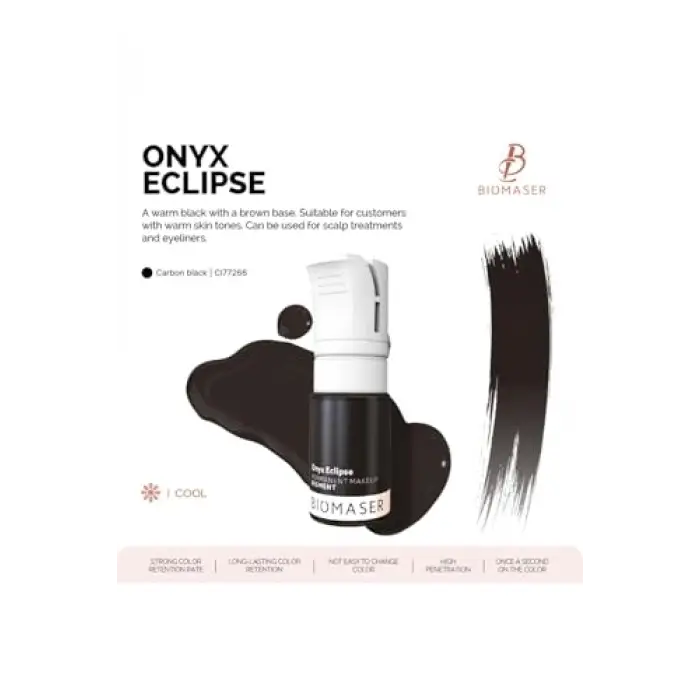 Pudra, Onyx Eclipse Kaş Pigmenti, Serisi, 12 ml, Siyah