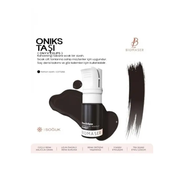 Pudra, Onyx Eclipse Kaş Pigmenti, Serisi, 12 ml, Siyah