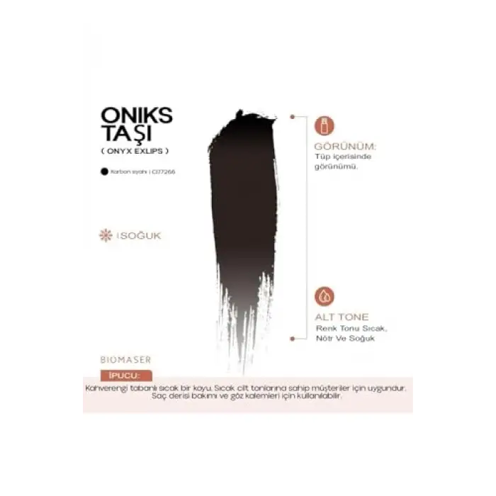 Pudra, Onyx Eclipse Kaş Pigmenti, Serisi, 12 ml, Siyah