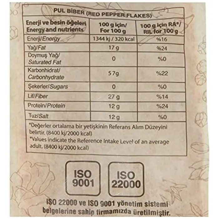 Pul Biber Ekonomik Boy 210 g