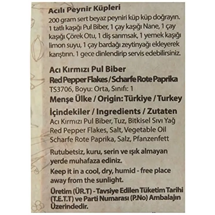 Pul Biber Ekonomik Boy 210 g