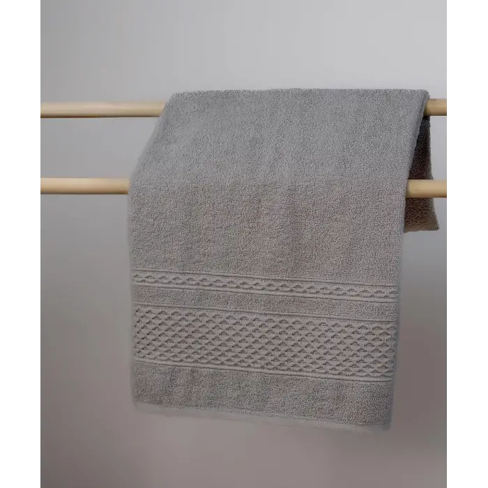 Pure Basic Pamuklu Havlu 50x85 Tek Parça El Havlusu Gri