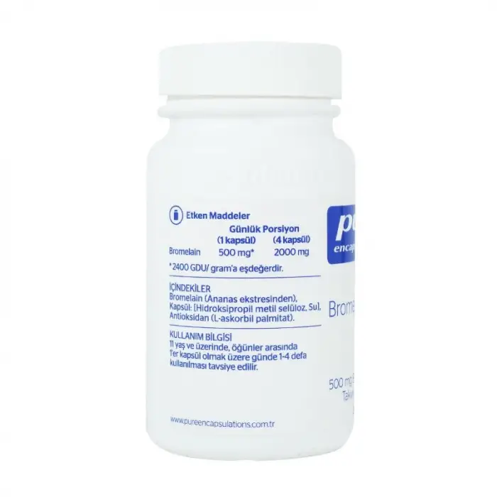 Pure Encapsulations Bromelain 2400 30 Kapsül Aromasız Renkli
