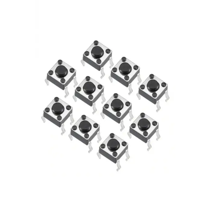Push Button 6x6x6 mm 4 Pin Push Buton 10 Adet