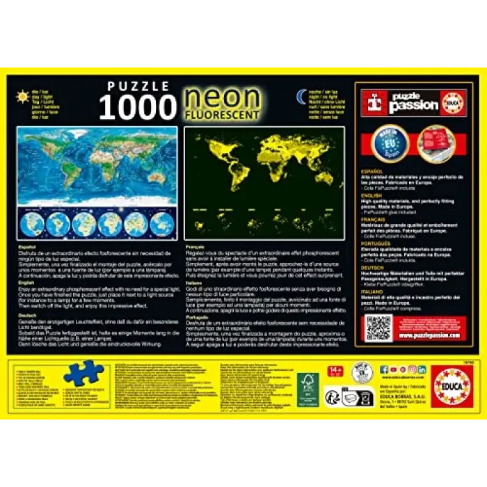 Puzzle 1000 Parça 16760 World Map