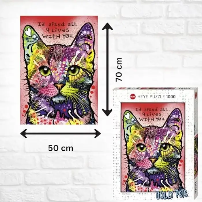 Puzzle 1000 Parça Dokuz Canlı Kedi HEY29731