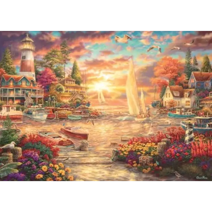 Puzzle - Limanda Gün Sonu / 3000 Parça Puzzle, #4922