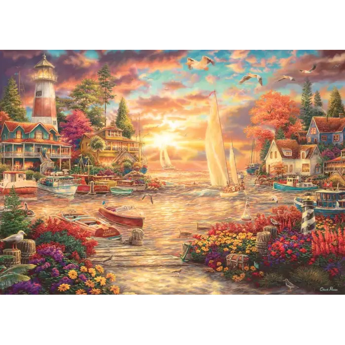 Puzzle - Limanda Gün Sonu / 3000 Parça Puzzle, #4922