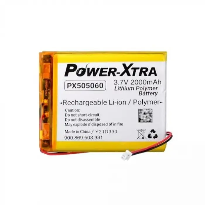 PX505060 3.7V 2000 mAh Li-Polymer Pil Devreli-Soketli