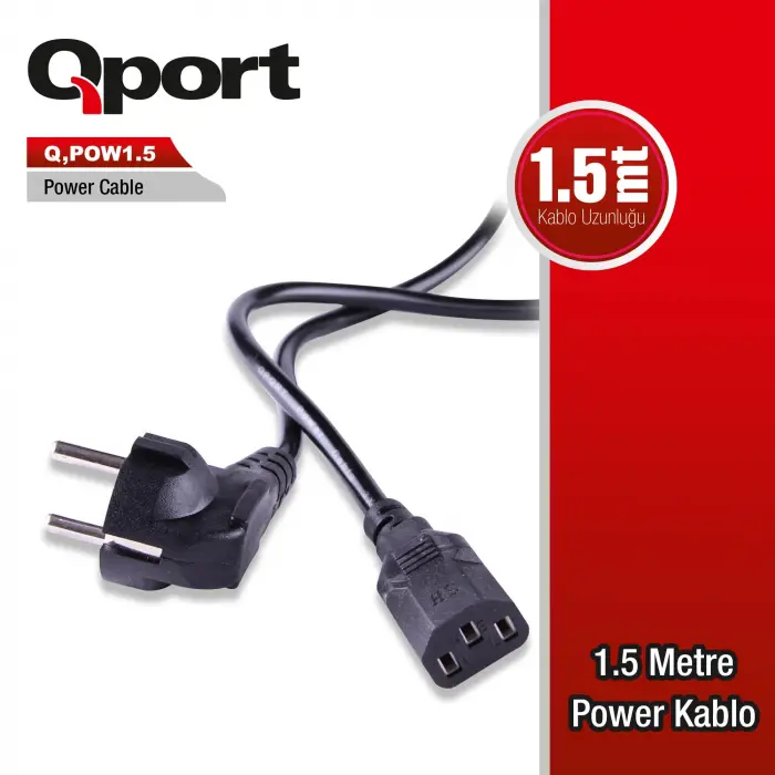 Q Pow1.5 1.5 Metre Pc Power Kablosu