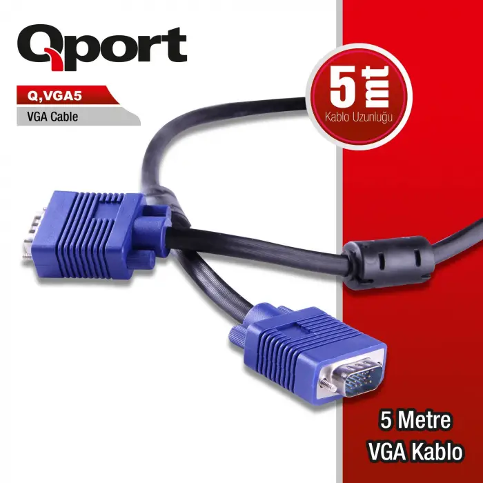 Q-Vga5 5 Mt Kablo Boyu