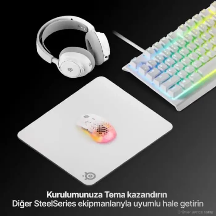 QcK Heavy Large Gaming Mousepad - Beyaz