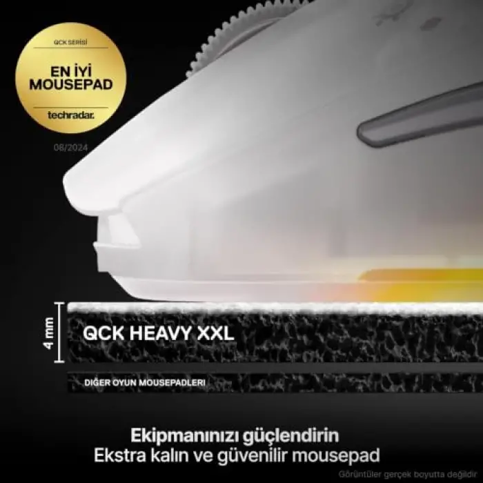 QcK Heavy XXL Gaming Mousepad - Beyaz