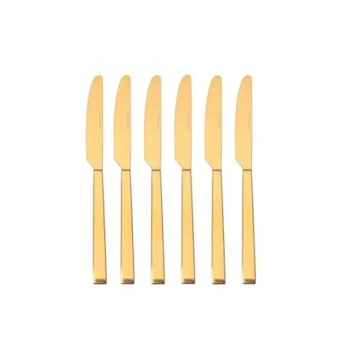 Quantum Mat Altın Yemek Bıçağı, 24 cm, 6 adet