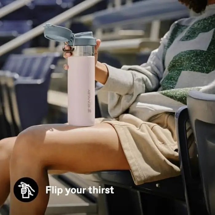 Quick-Flip Termos 1.06 Litre - Pembe Kuvars (Rose Quartz) | Paslanmaz Çelik
