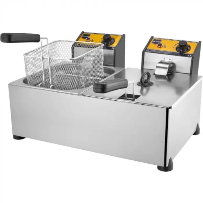 R93 5+5 lt Çiftli Elektrikli Endüstriyel Fritöz