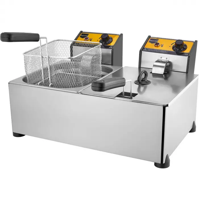 R93 5+5 lt Çiftli Elektrikli Endüstriyel Fritöz