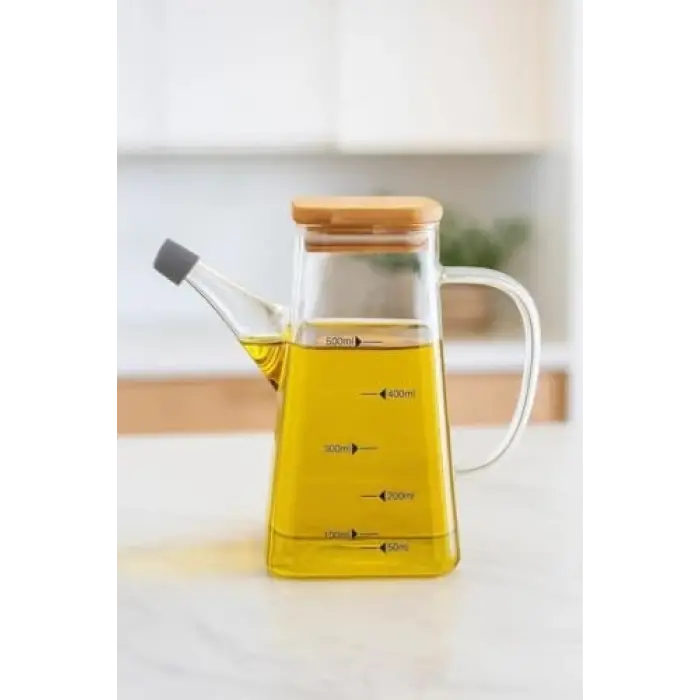Rafa - Bambu Kapaklı Yağdanlık 550 ml