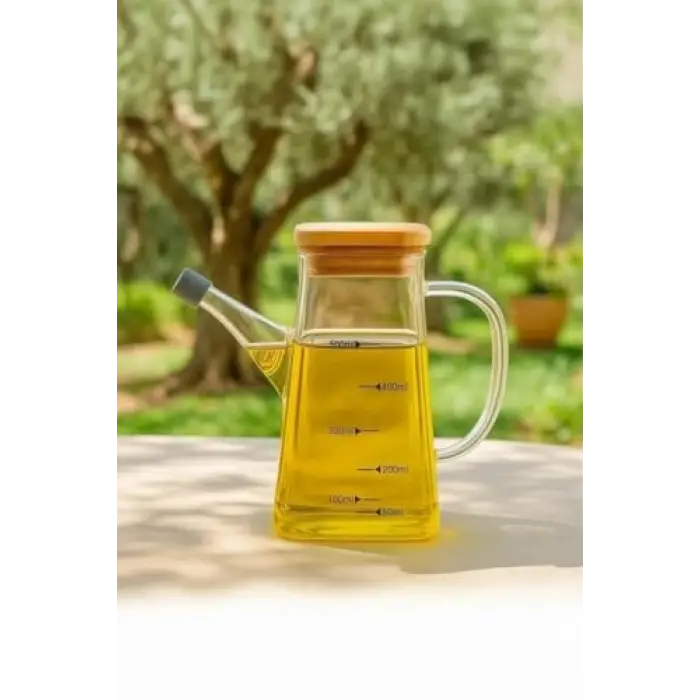 Rafa - Bambu Kapaklı Yağdanlık 550 ml