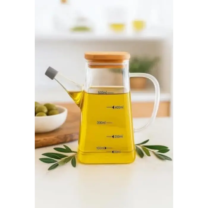Rafa - Bambu Kapaklı Yağdanlık 550 ml