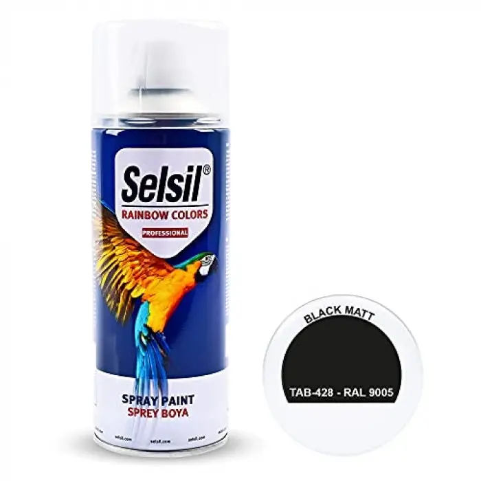 Rainbow 400 Ml Sprey Boya Siyah Mat