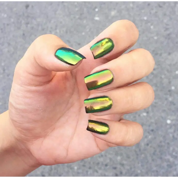 Rainbow Magic Mirror Powder Bronz Gold Green