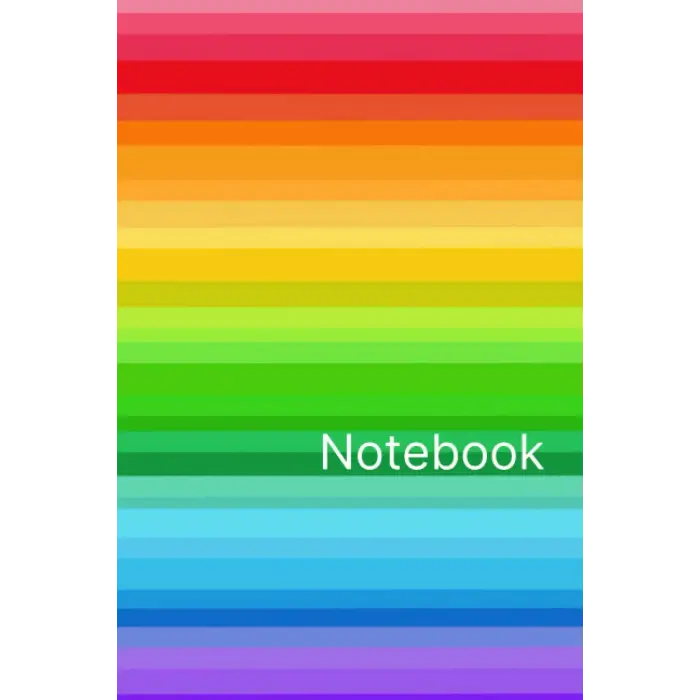 Rainbow Notebook: Gradient Rainbow Pride Colors - Size (6 x 9 inches) 120 pages lined