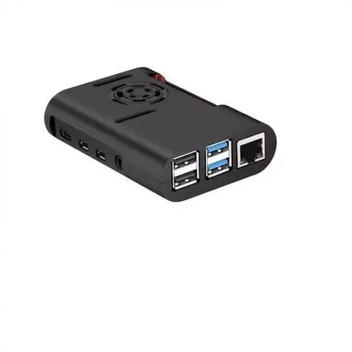 Raspberry Pi 4 Fan Case-Siyah