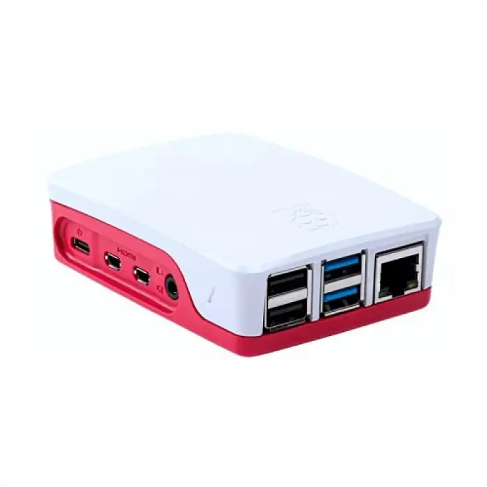 Raspberry Pi 4B Muhafaza Kutusu Kırmızı, Beyaz (Klon)