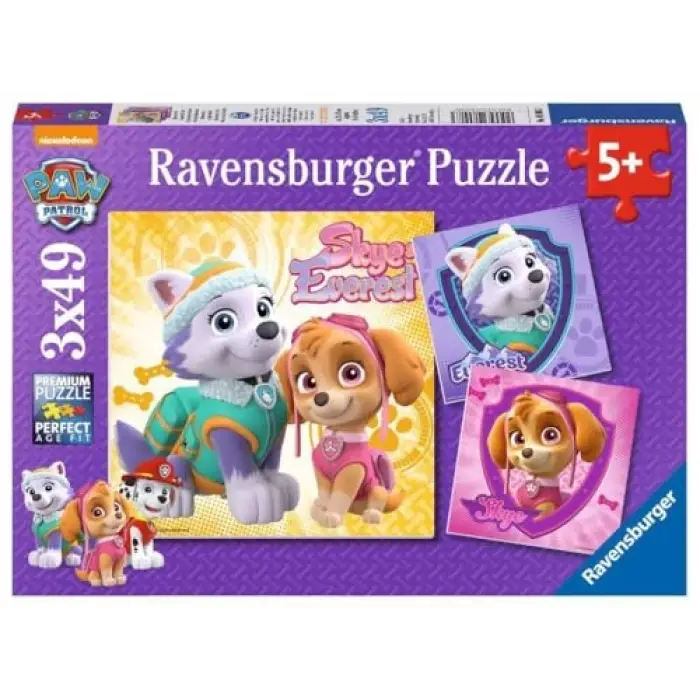 Ravensburger 3x49 Parça Paw Patrol Skye Puzzle-080083