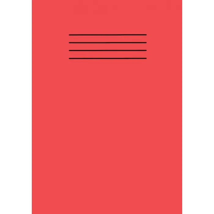 Red A5 School Exercise Book Lined Paper Workbook Supplies 101 Pages with Margin Line: For Students; Kids, College, Office, Classroom Use and Home Use Learning Resources