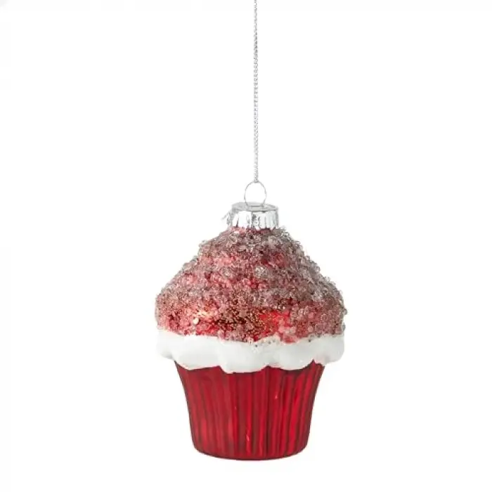 Red Cupcake Ağaç Süsü 10 cm