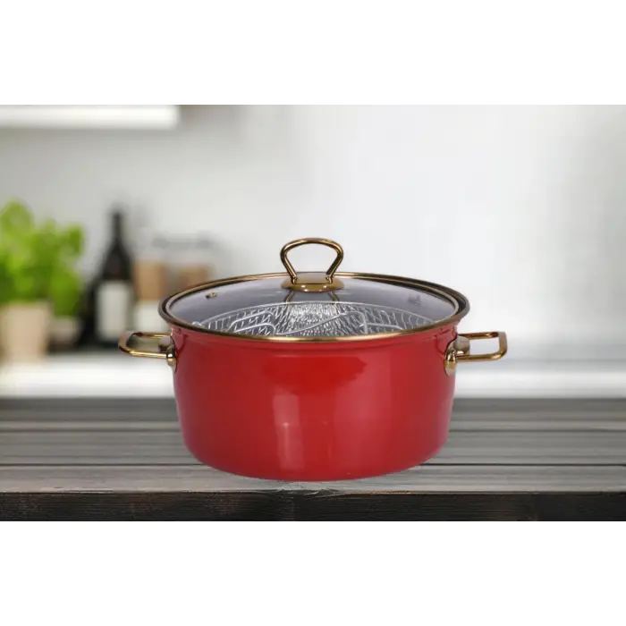Red Emaye Kızartma Tenceresi 22 cm