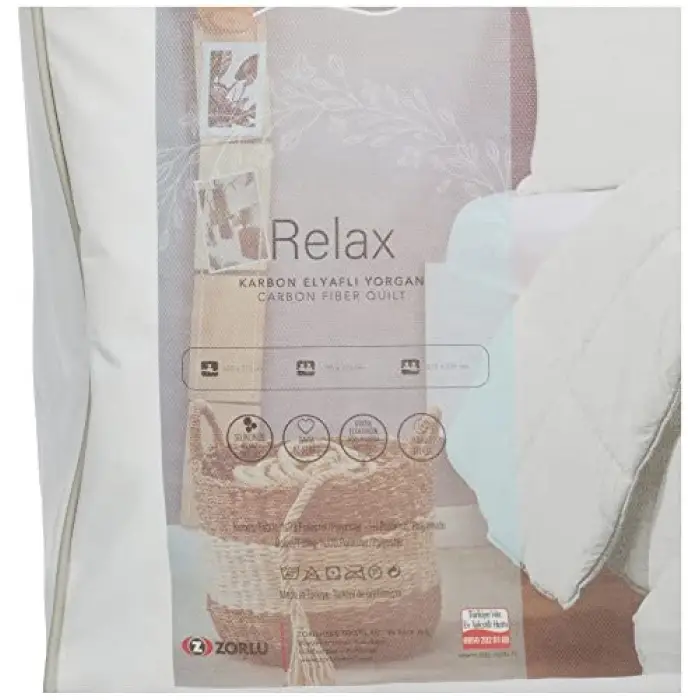 Relax Düz Polyester Yorgan, Beyaz, King Size